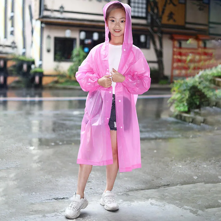 Outdoor Hoodie Children Boys Girls Rain Jacket, imagen 1