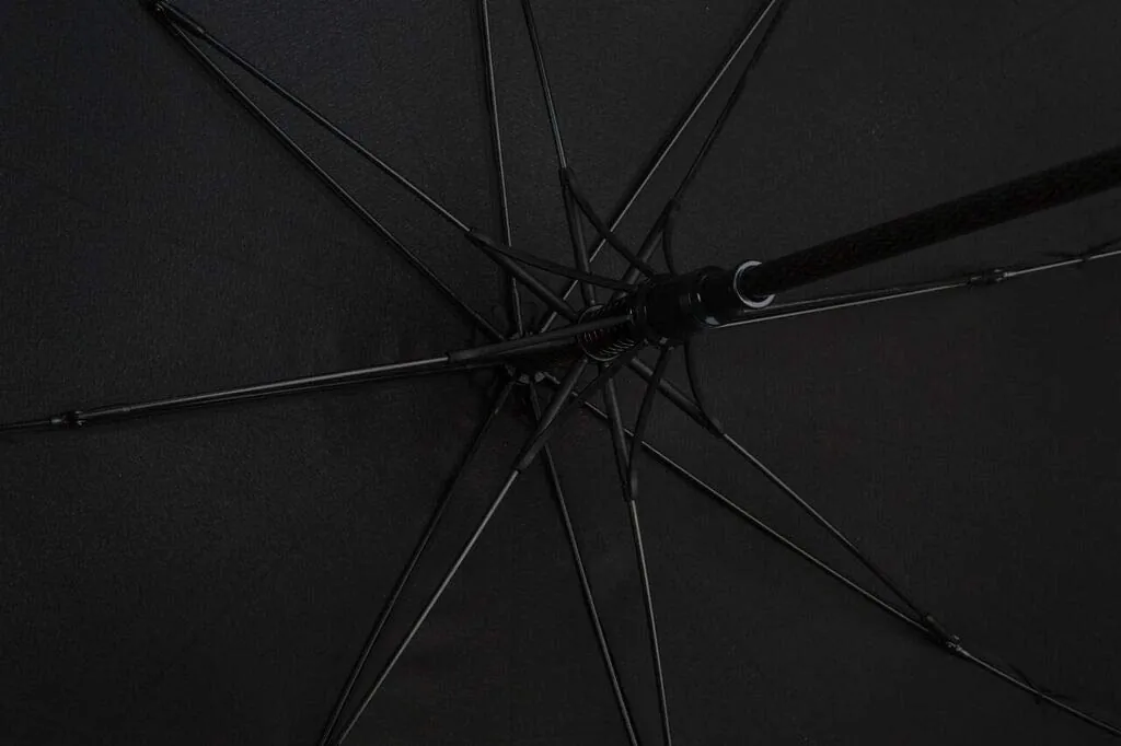 LotusUmbrella Auto Open 100% Polyester Straight Umbrella with Rubber Coated Plastic Handle, detail 3