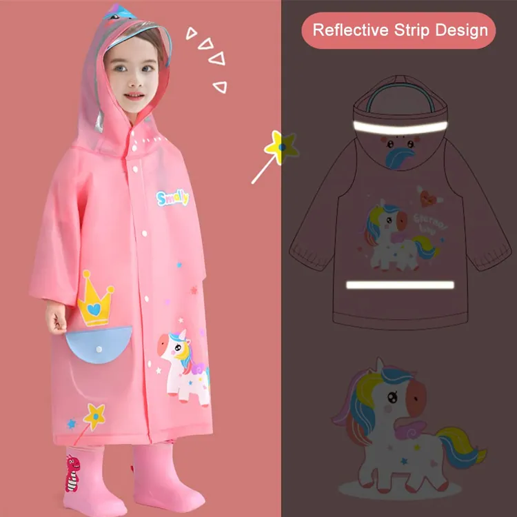 Kids Rain Jacket Thick Poncho Waterproof for Kids، صورة تفصيلية 3