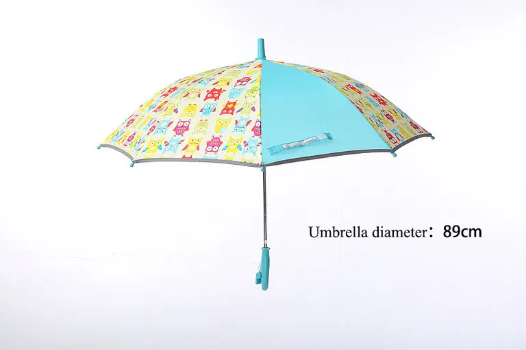 Lotus Nordic Style Cute Owl Cartoon Reflective Sunshade Automatic Children's Umbrella in Rainy Day، صورة تفصيلية 6