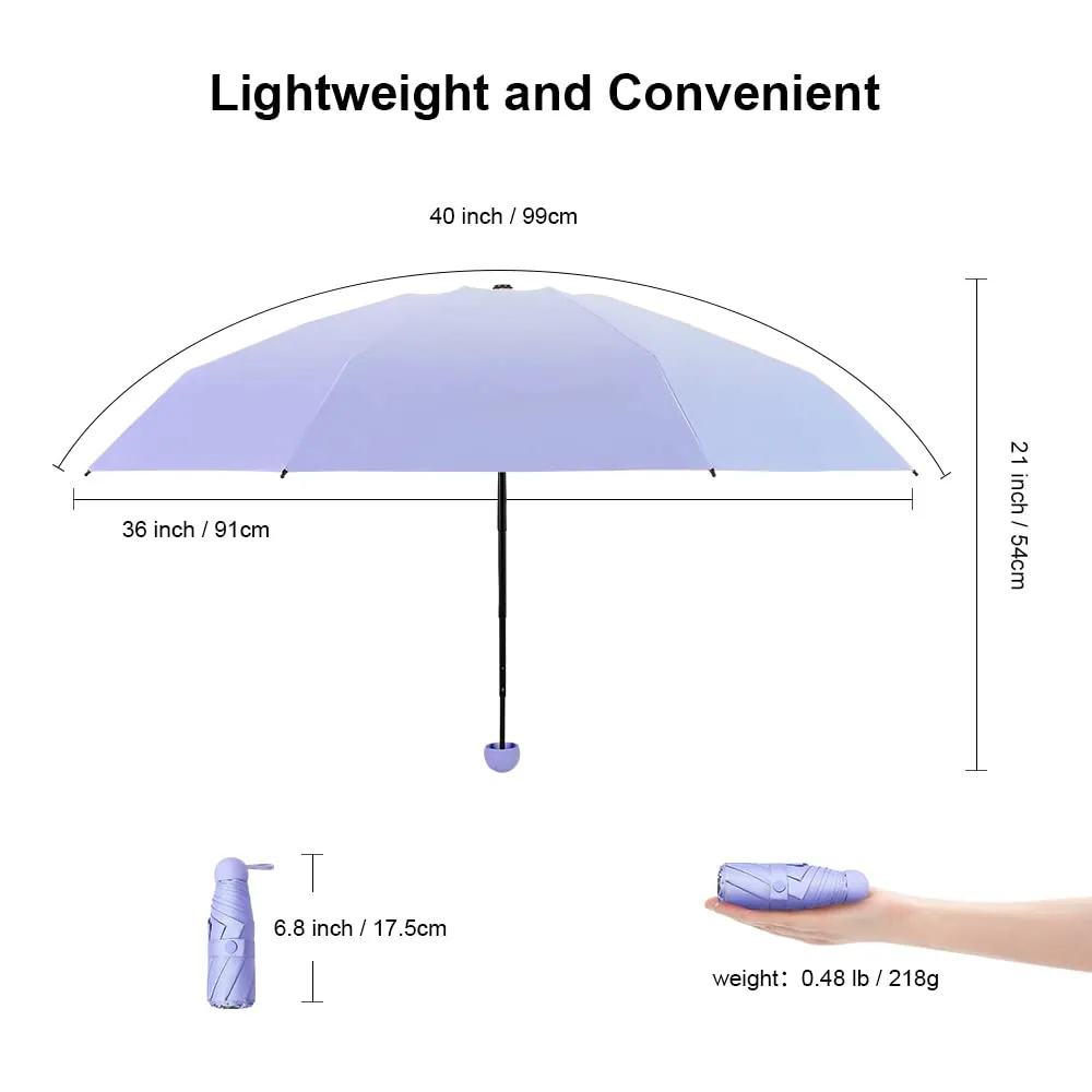 Mini Capsule Shaped 5 Folding umbrella، صورة تفصيلية 2