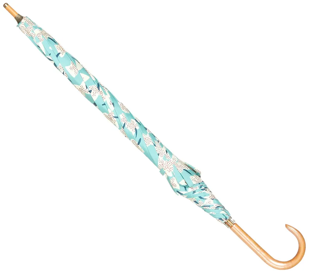 23Inch*8k Flower Print Waterproof Windproof Frame Wooden Shaft Lady Umbrella, detail 5