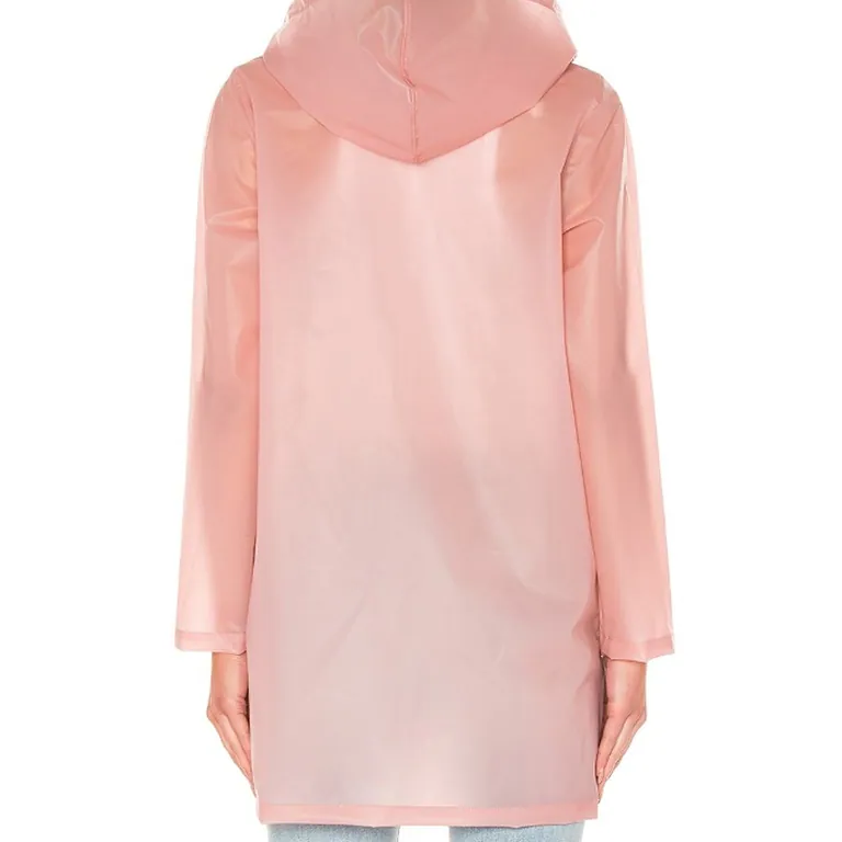 Fashion long sleeve hooded rain coat wholesale womens rain coat,细节图 3