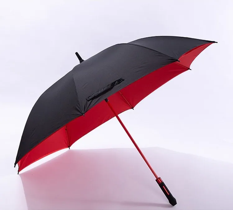 LOTUS Stock Fiberglass Automatic Golf Double-layer Umbrella Oversize Straight Umbrella for Advertising Umbrella، الصورة 1