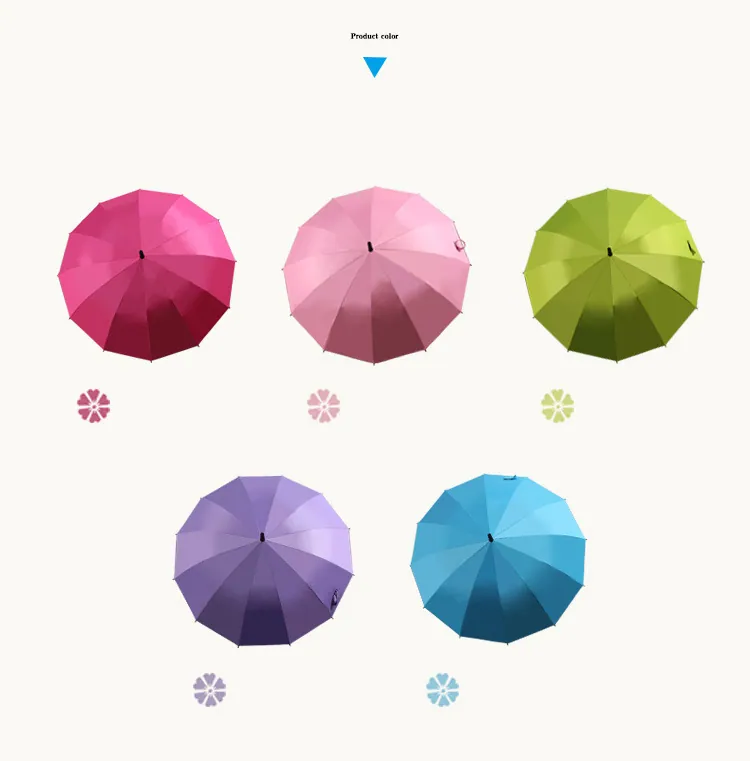 Lotus 2022 23inch Magic Umbrella Water Flower Straight Umbrella، صورة تفصيلية 3