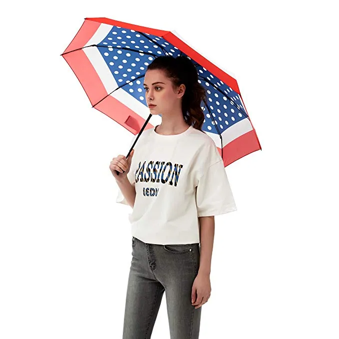 Customized design printing manual folding 95cm 8ribs umbrella with logo printing، صورة تفصيلية 4