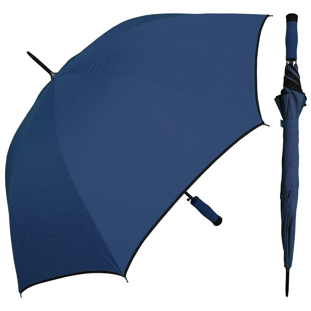 Race EVA Handle Edge Black Windproof Black Metal Frame Golf Umbrella,细节图 5
