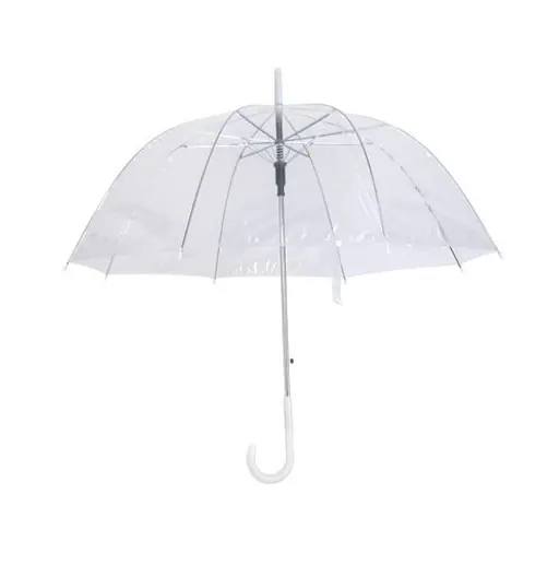 Promotional Auto Open Transparent Cheapest Clear Straight Umbrella, image 1
