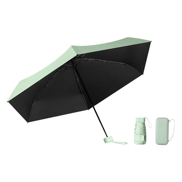 Lotus 2022 Lady 6 Fold Mini UV Sunscreen Summber Umbrella With Case، الصورة 1