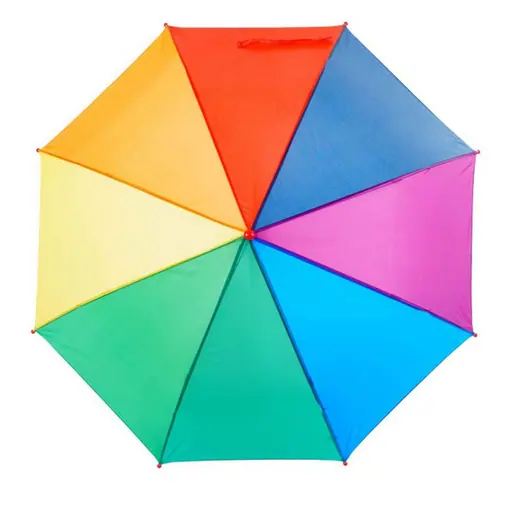 Chinese Factory Wholesale 38" 8K Colorful Rainbow Straight Umbrella for Kids, detail 4