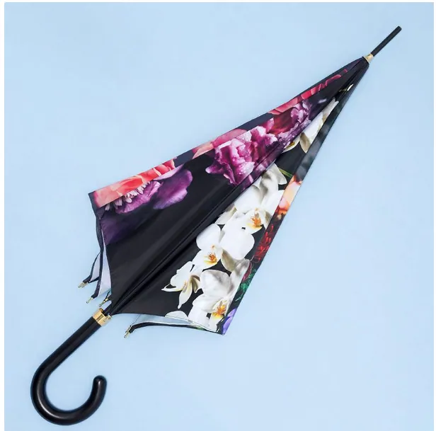 Light Aluminum Frame Animal Print Design Straight Umbrella، صورة تفصيلية 4