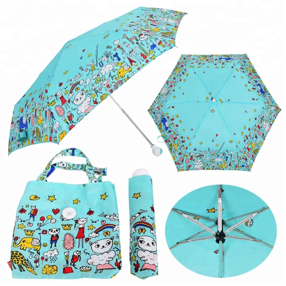 Super Mini Advertising Promotional Umbrella 3 Folding Shopping Bags, detail 3