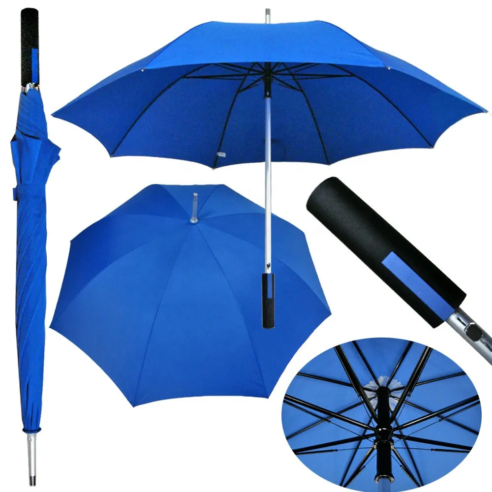 Aluminum Shaft Light Golf Advertising Promotion Match Color Handle Straight Umbrella, detail 5