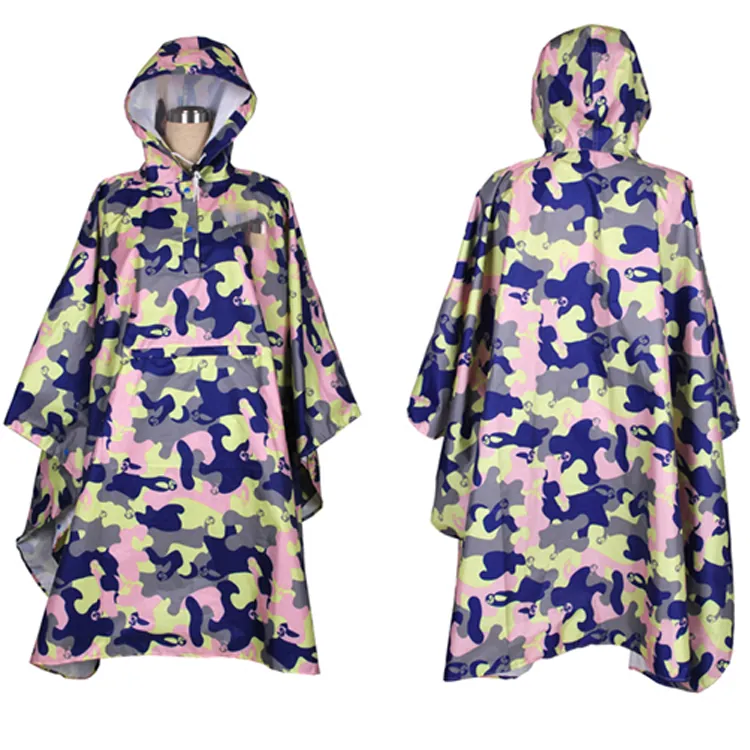 Wholesale high quality new fashion Waterproof Outdoor Fashion Printing Full Body Light Raincoats Star printing Colorful Poncho, Detail 3