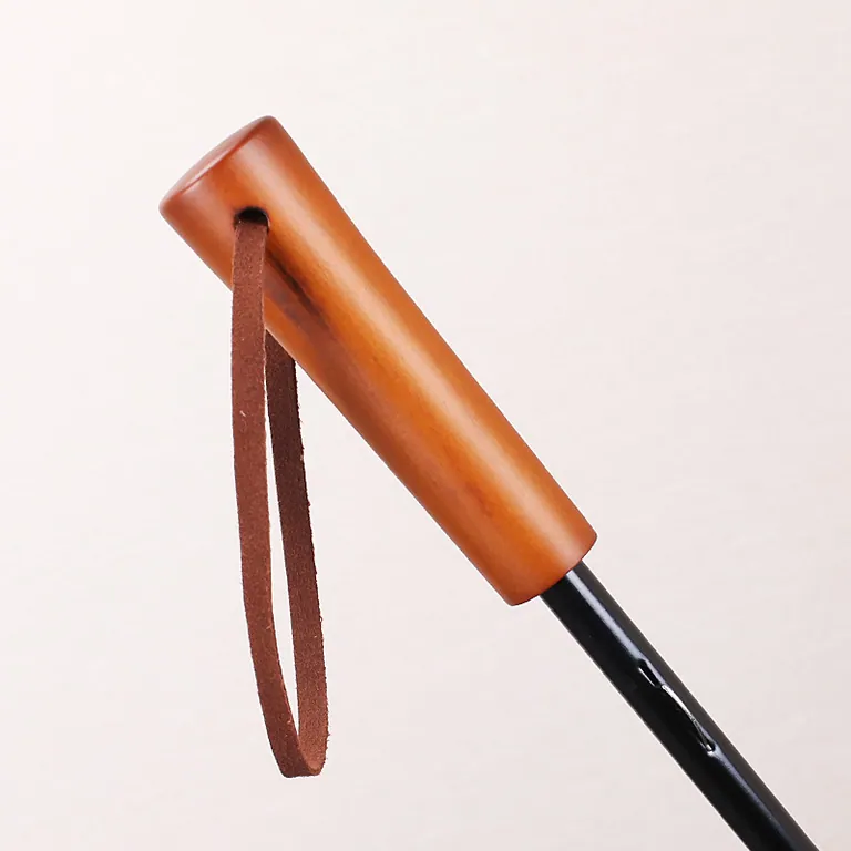 Lotus 2022 25 inch 24 ribs Wooden Handle Straight Retro Waterproof Man Umbrella, detail 4