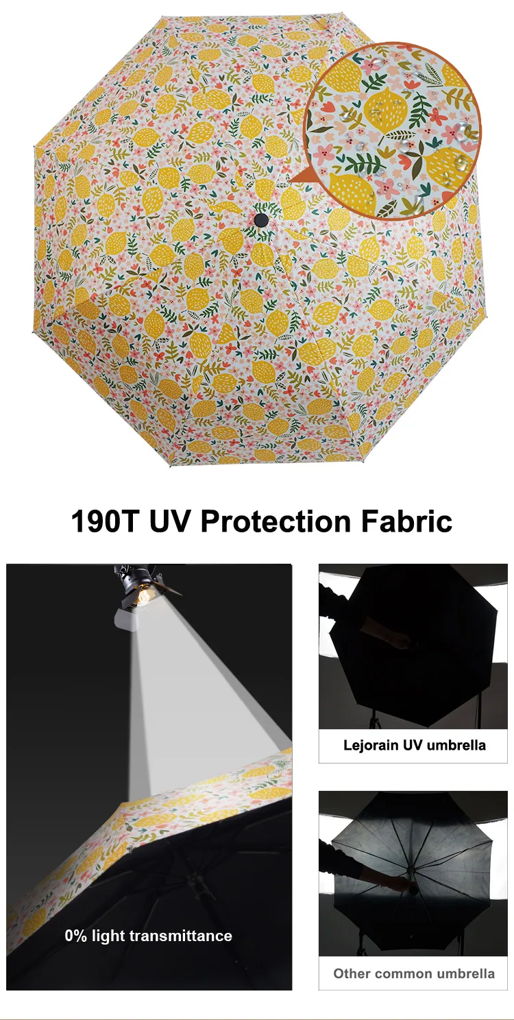 Tiny Portable Folding Rain Umbrella with Custom Design، صورة تفصيلية 2