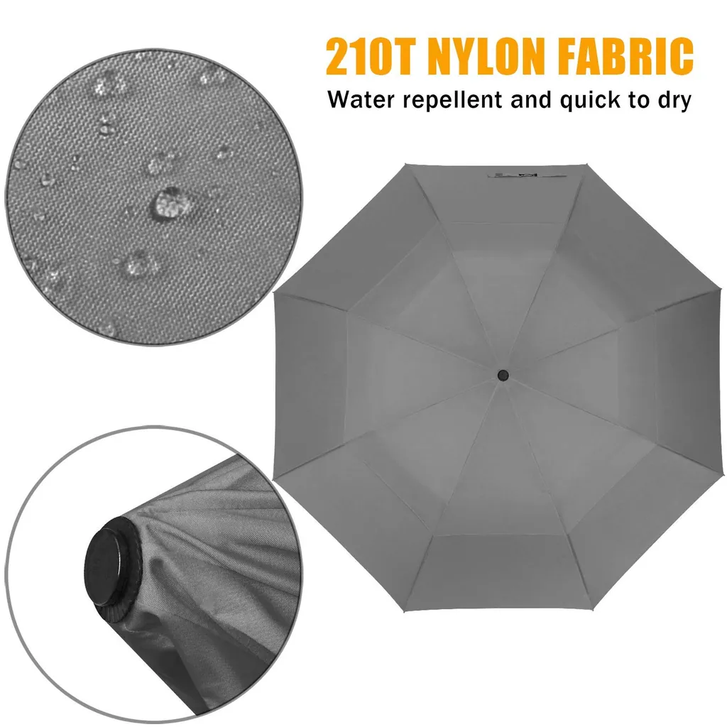 High Quality Double Canopy Windproof 2 Fold Umbrella For Mens Umbrella,细节图 2