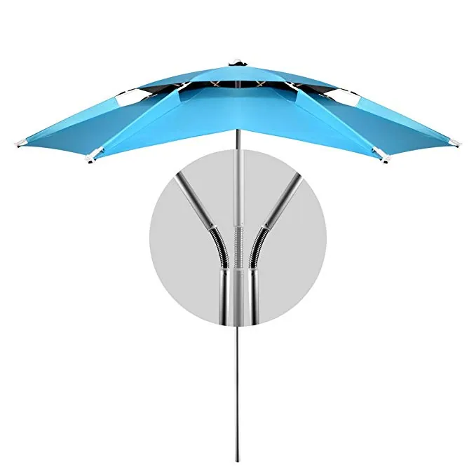 1.8m Outdoor Fishing Camping Folding Waterproof Sunscreen Umbrella Beach Rest Angling Universal Anti UV Sunshade Umbrella Awning، صورة تفصيلية 5
