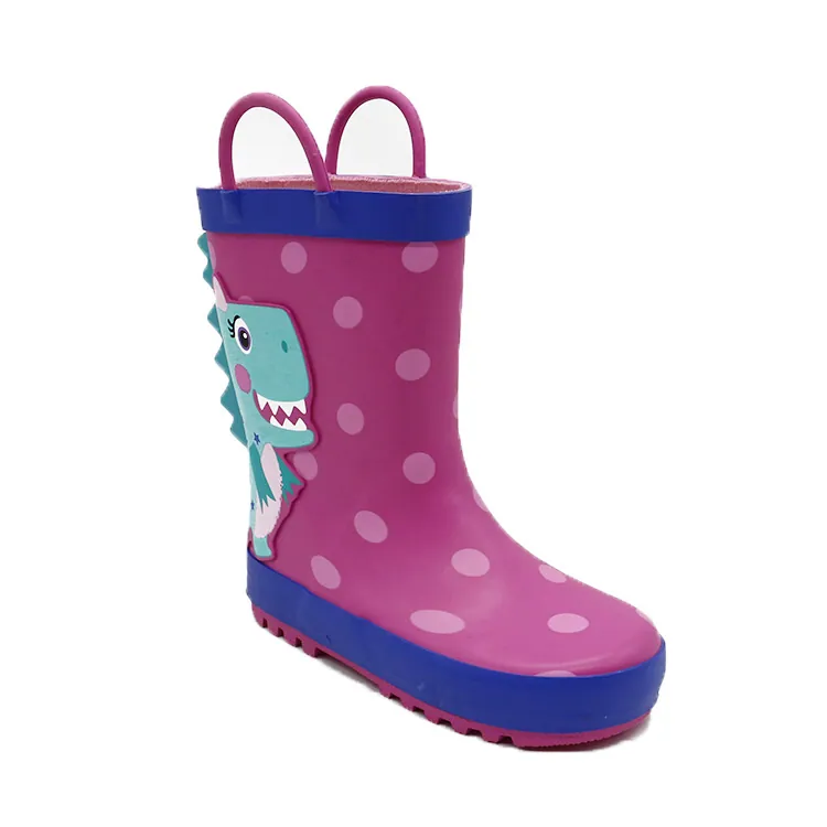 newest design Waterproof beautiful cartoon print Rubber Rain Boots، صورة تفصيلية 3