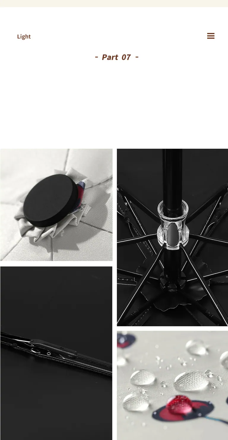 Lotus 2022 New Design Anti UV 5 Fold Portable Summer Lady Umbrella,细节图 3