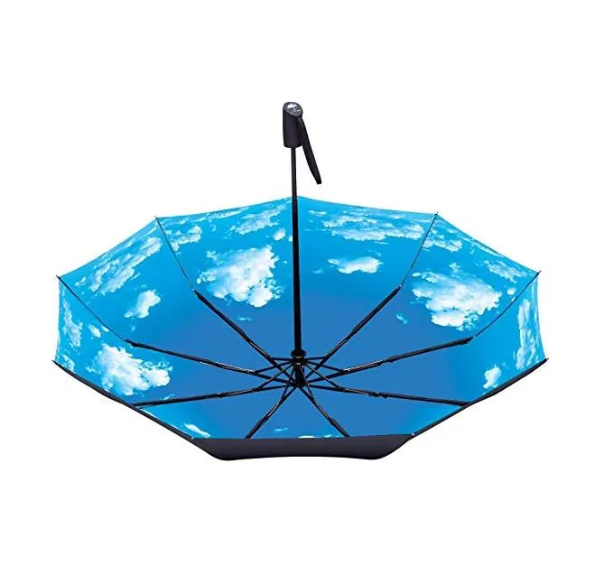 Factory lowest price transparent small automatic 21 inch 8 ribs trave mini 3 folding umbrella, detail 5