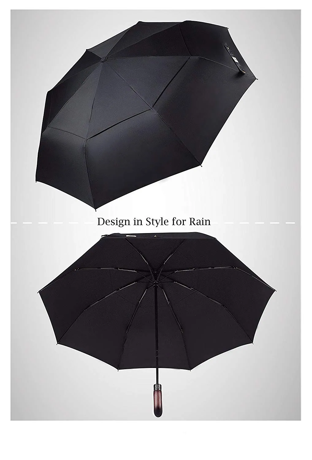 China manufacturer OEM wind resistant automatic Folding Umbrella, detail 2