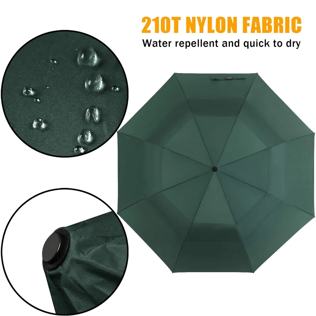 Wholesale Auto Open Strong Windproof Wind Resistant 2 Fold Vented Umbrella,细节图 2