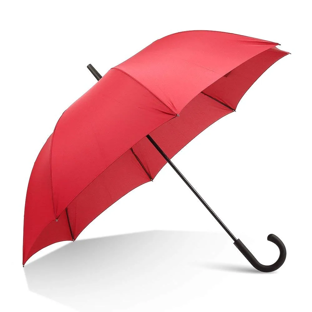 Promotional Large UK Walking Stick Auto Open Hook Handle Straight Umbrella, detail 2