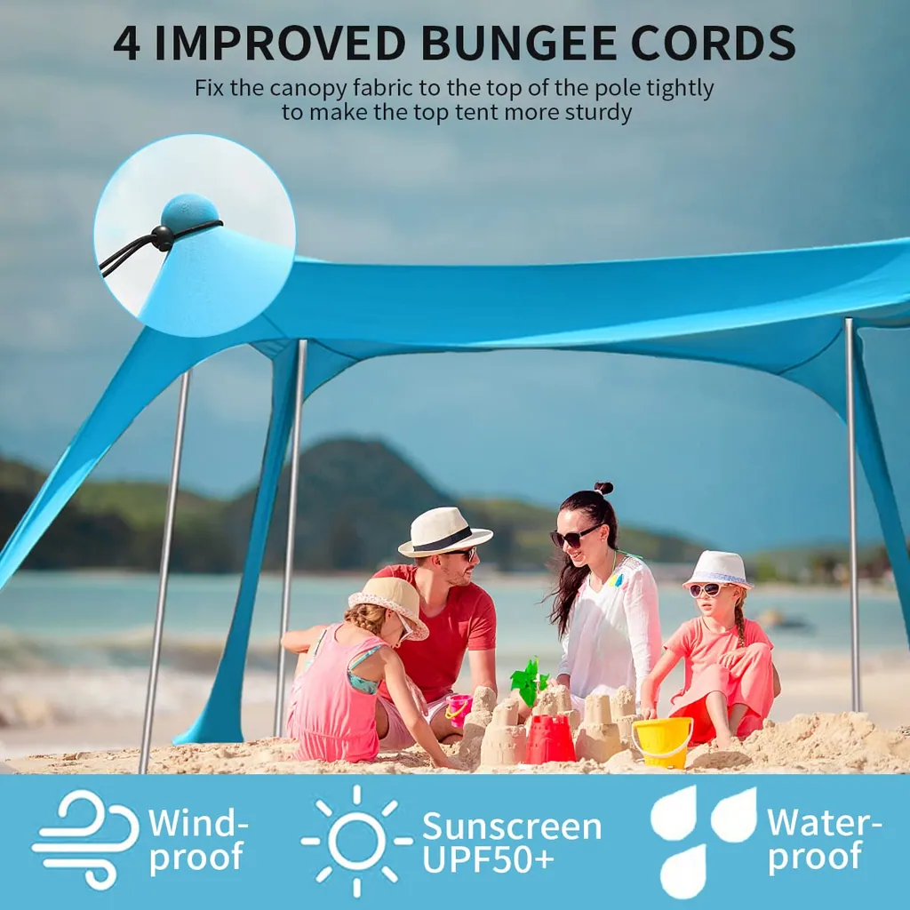 Custom Design Printed Beach Sunshade، صورة تفصيلية 1