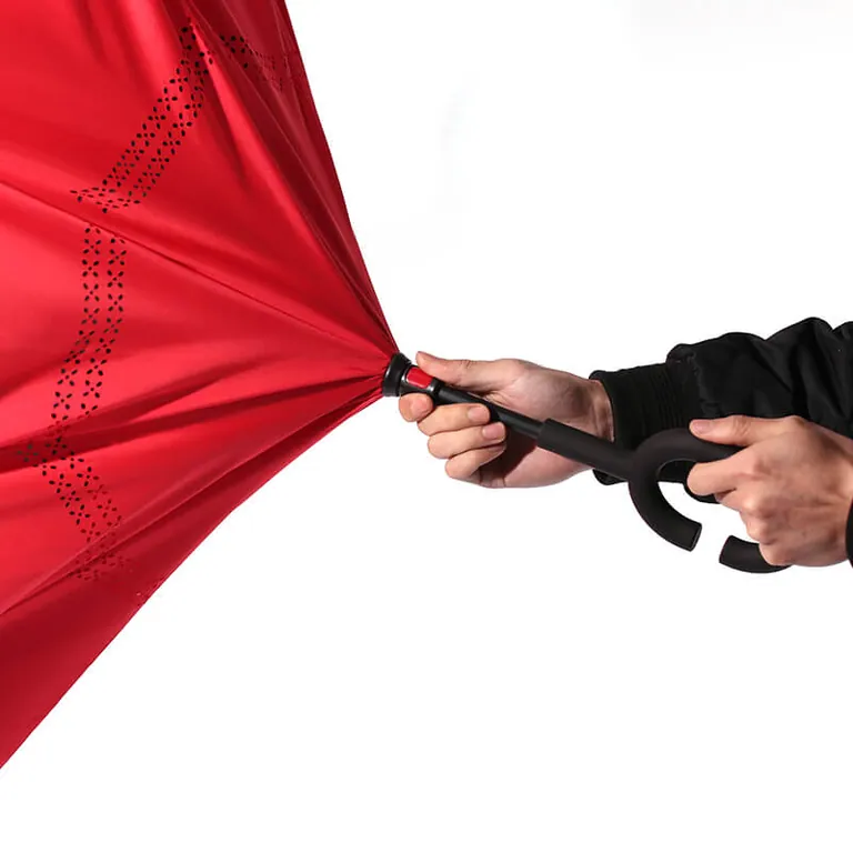 Inverted car promotion advertisement double layer umbrella, detail 4