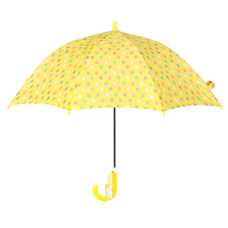 Cartoon kids yellow print hotsale rainproof wholesales umbrella, image 1