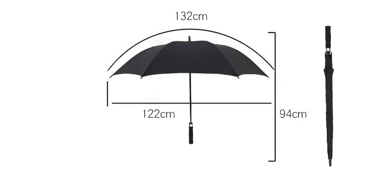 Lotus 2022 Cheap Straight 27inch Golf Large Custom Logo Umbrella，细节图 2