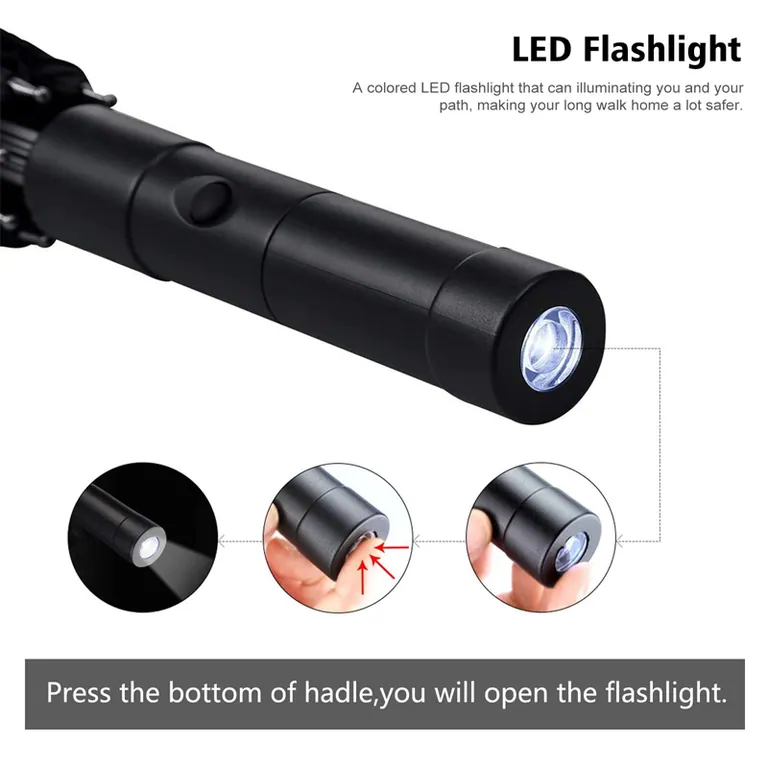 LED Umbrella with Light Torch، صورة تفصيلية 4