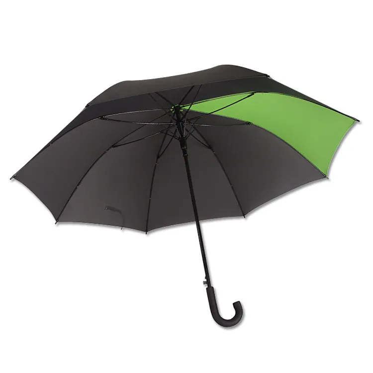 EVA Gift Handle Curved Fiberglass Frame Green Umbrella Gift Umbrella, detail 5