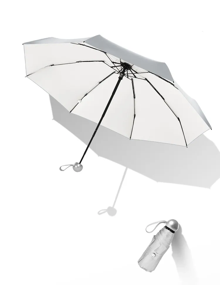 19inch*8K 5 Super Mini Titanium Silver Coated Good Sunproof Umbrella، صورة تفصيلية 4