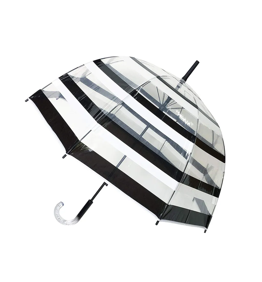 Wholesale High End POE 19 Inch 8 Ribs Clear Auto Open Stick Bubble Umbrella, detail 2