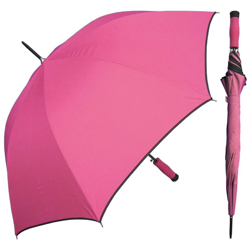 Race EVA Handle Edge Black Windproof Black Metal Frame Golf Umbrella,细节图 1