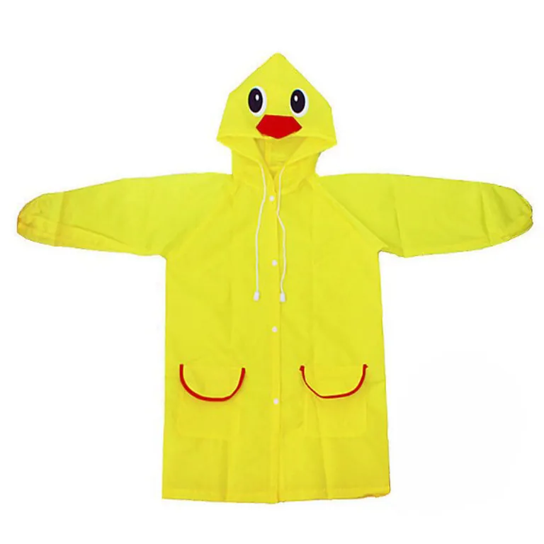 Japan style five colors EVA waterproof cute rain coats poncho for girls boys, detail 5