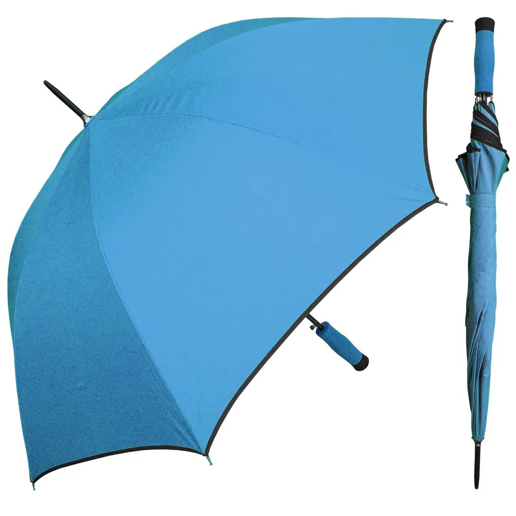 Race EVA Handle Edge Black Windproof Black Metal Frame Golf Umbrella,细节图 4