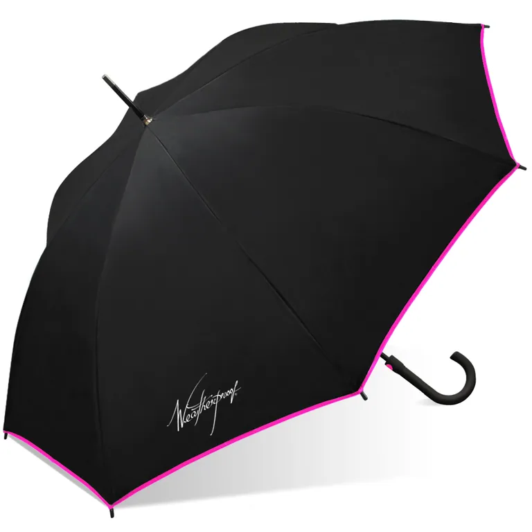 30inch Auto Open Match Color Fiberglass Windproof Frame Plastic Rubber Hanlde Golf Umbrella, image 1