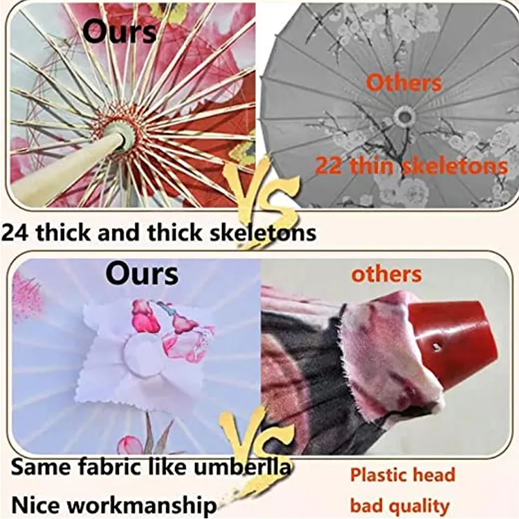 Romantic Oil Paper Umbrella، صورة تفصيلية 3