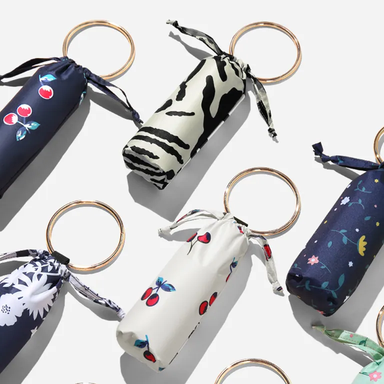 Lotus 2022 New Design Anti UV 5 Fold Portable Summer Lady Umbrella,细节图 6