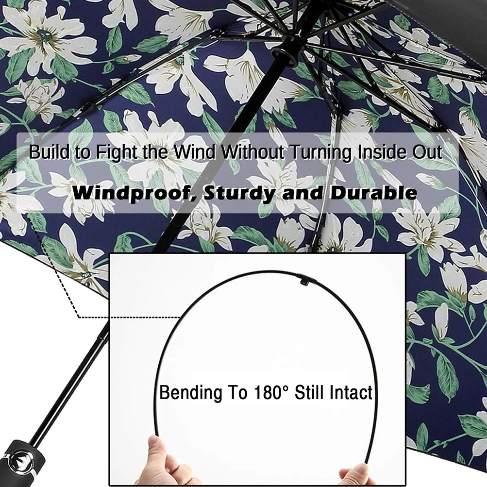 Factory Fast Ship Cheap Navy Blue 46inch WINDPROOF Auto Open Close Updated Reverse Foldable Umbrella, detail 3
