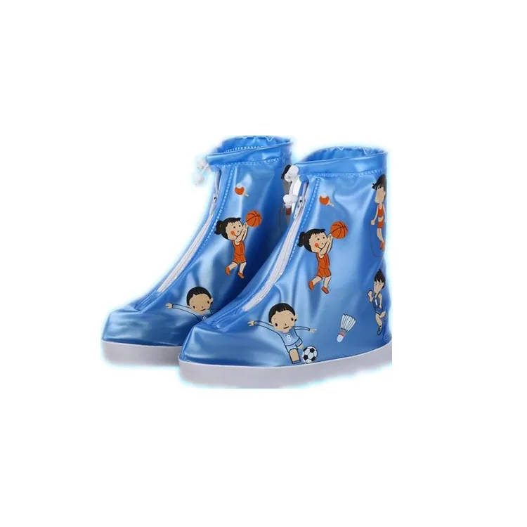 Fun Printed Kids cartoons PVC printed rain shoes boots cover، صورة تفصيلية 2