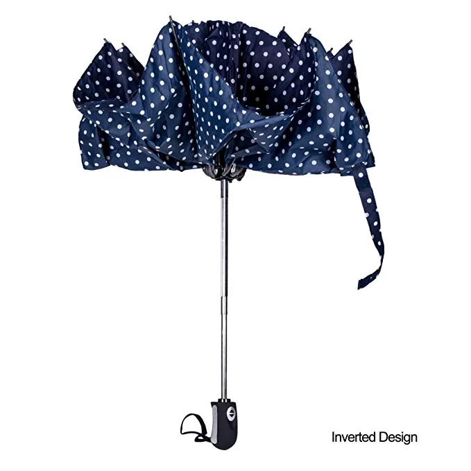 Promotional Auto Open and Close Portable No Drip Inverted Auto Open Close Compact Umbrella, detail 2