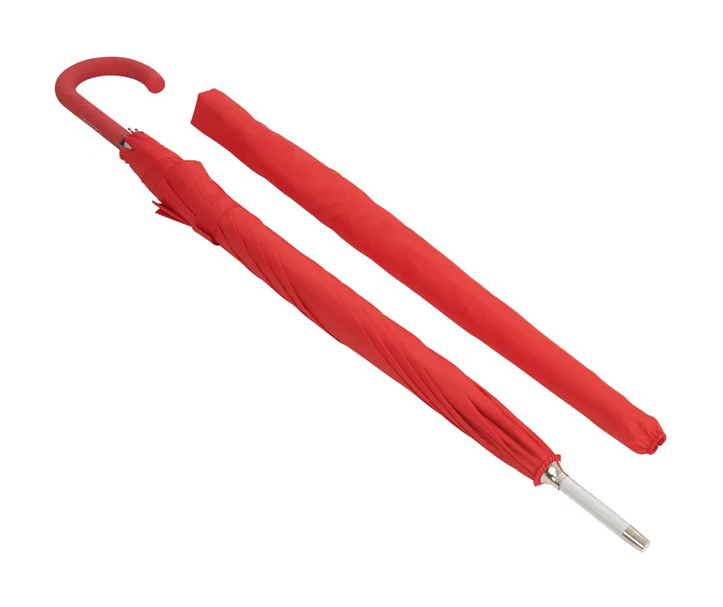 China Factory Custom New Model 105CM 8Ribs Auto Open Straight Umbrella with Matched Color Handle, detail 4