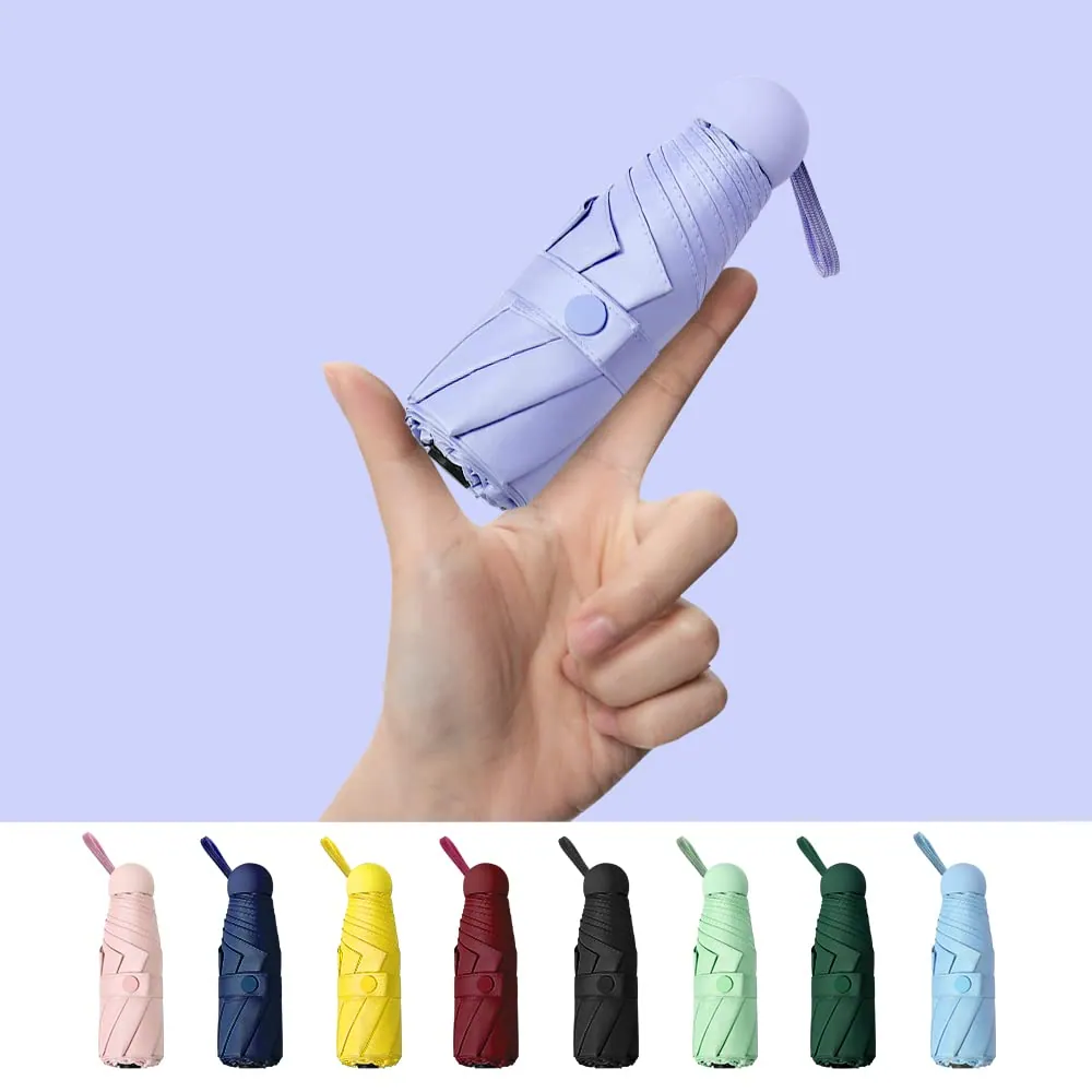 Mini Capsule Shaped 5 Folding umbrella، صورة تفصيلية 1