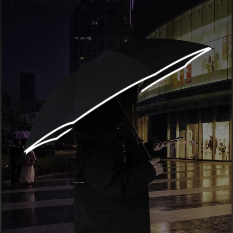 Lotus 2022 Inverted Reverse 3 Fold Automatic Umbrella With LED Light,细节图 2