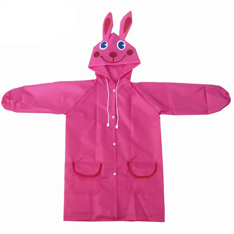 Japan style five colors EVA waterproof cute rain coats poncho for girls boys, detail 7