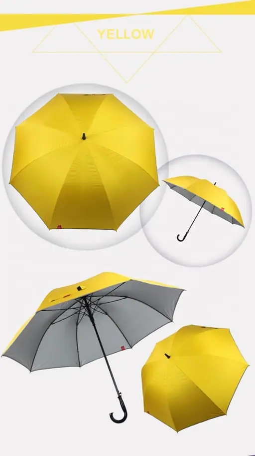Sunproof Silver Coating Inside Advertising Logo Umbrella With Carry Bag, detail 5